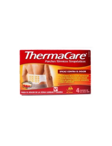 Thermacare Patch Auto Chauffant Bas Du Dos Et Hanches 4 Unités 