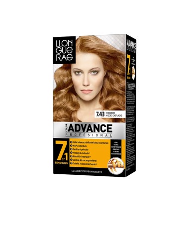 Llongueras Color Advance Hair Colour 7,43 Cobrizo Medio Dorado