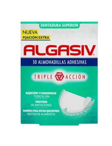 Algasiv Adhésifs Pour Prothèses Dentaires 30 Coussinets Supérieurs