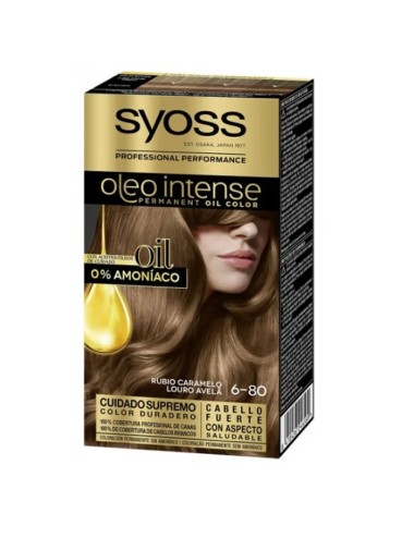 Syoss Oleo Intense Permanent Hair Color 6-80 Caramel Blonde
