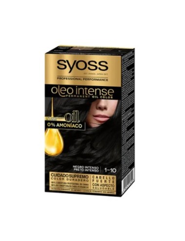 Syoss Oleo Intense Permanent Hair Color 1-10 Deep Black