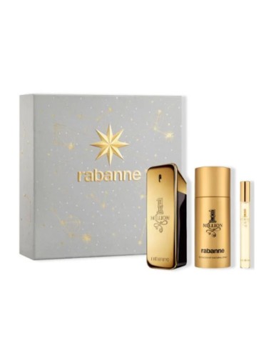Rabanne 1 Million Eau De Toilette Vaporisateur 100ml Coffret 3 Produits