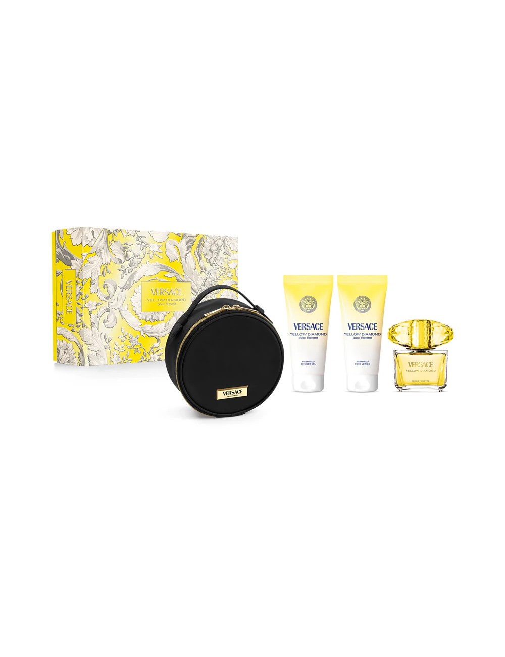 Versace Yellow Diamond Eau De Toilette Vaporisateur 90ml Coffret 4 Produits