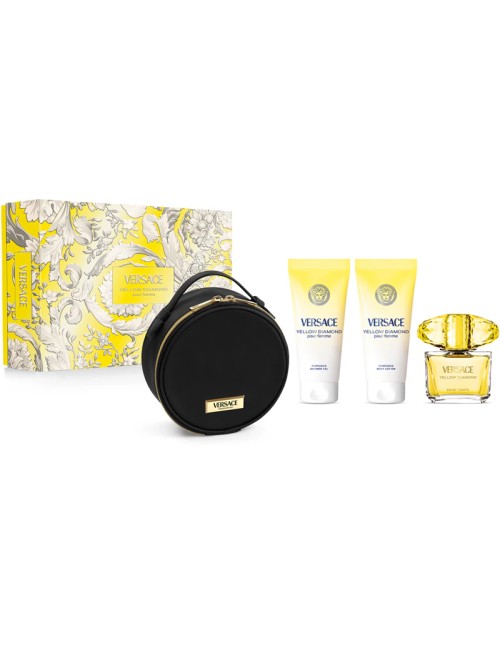 Versace Yellow Diamond Eau De Toilette Vaporisateur 90ml Coffret 4 Produits