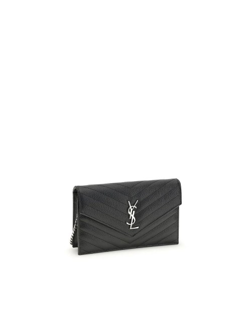 Sac bandoulière Saint Laurent Bos Taurus en cuir de veau noir
