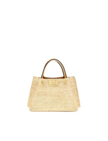 Sac bandoulière Valentino Garavani en raphia naturel