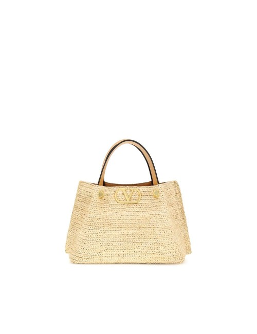 Sac bandoulière Valentino Garavani en raphia naturel