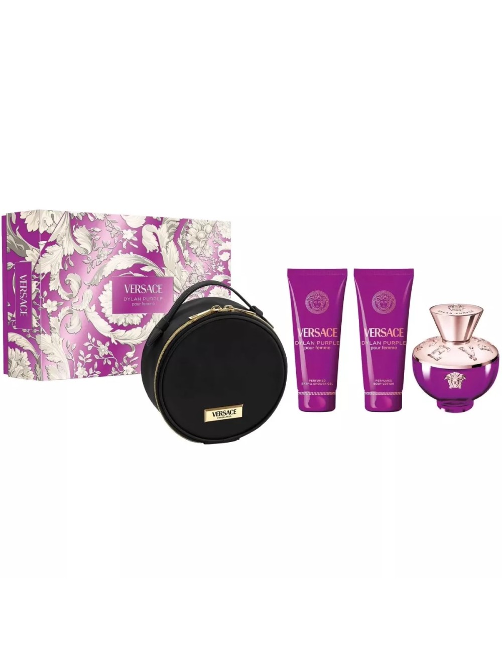 Versace Dylan Purple Eau de Perfume Spray 100ml Set 4 Pieces