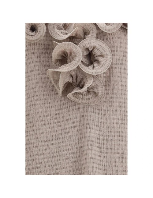 Robe Magda Butrym en lyocell marron – Élégance fluide et moderne