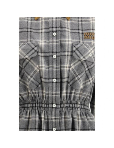 Robe Miu Miu grise en coton – Élégance casual chic iconique