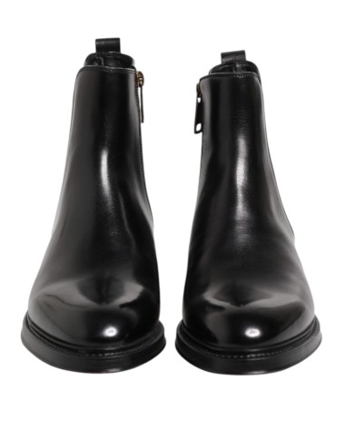 Bottes Chelsea Dolce & Gabbana en cuir noir mi-mollet