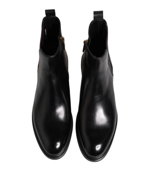 Bottes Chelsea Dolce & Gabbana en cuir noir mi-mollet
