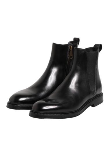 Bottes Chelsea Dolce & Gabbana en cuir noir mi-mollet