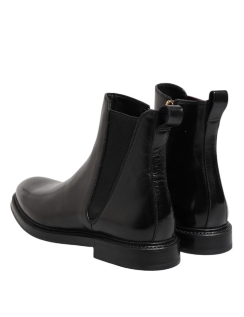 Bottes Chelsea Dolce & Gabbana en cuir noir mi-mollet