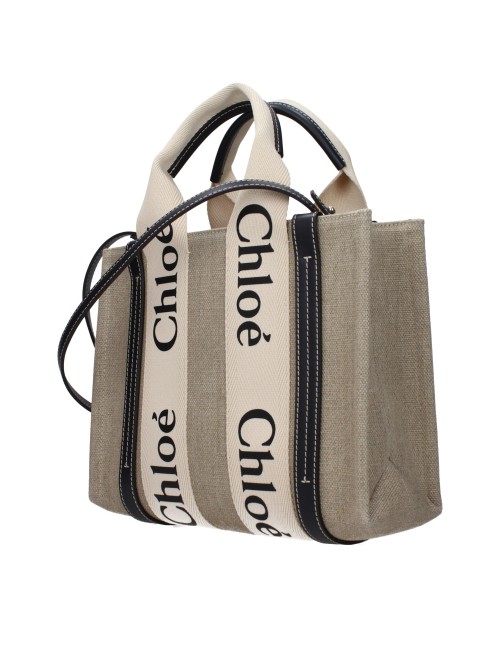 Sac Chloé Woody Small en lin – Tote iconique chic et naturel