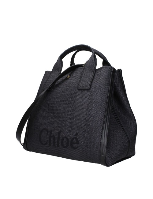 Chloé Sacs À Main Femme Tissu Noir/Bleu Navy