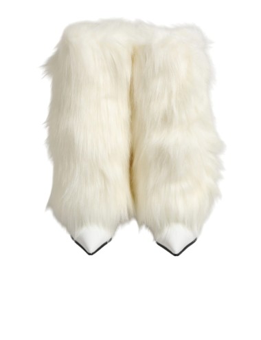 Dolce & Gabbana Bottes Blanches Fourrure