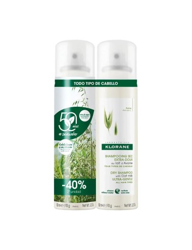 Klorane Shampoing Sec Au Lait d'Avoine Duplo 2x150ml