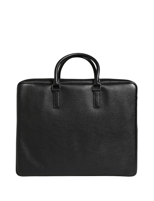 Sac Weekender Dolce & Gabbana cuir noir appliqué luxe homme
