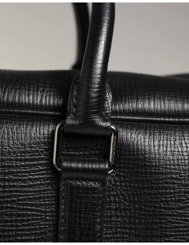 Sac Weekender Dolce & Gabbana cuir noir appliqué luxe homme