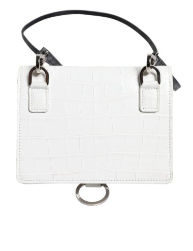 Portefeuille crossbody Dolce & Gabbana cuir blanc bleu luxe