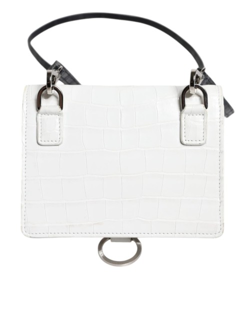 Portefeuille crossbody Dolce & Gabbana cuir blanc bleu luxe