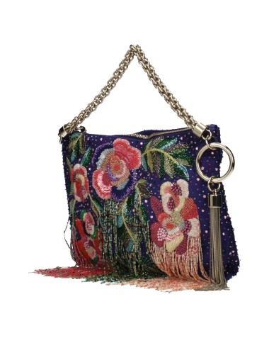 Jimmy Choo Sac épaule satin violet luxe féminin élégant