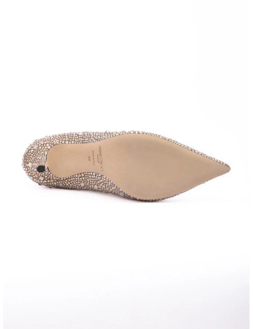 Jimmy Choo Love 85 Light Bronze : escarpins cristal au charme luxueux