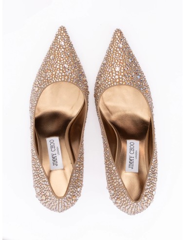 Jimmy Choo Love 85 Light Bronze : escarpins cristal au charme luxueux