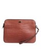 Dolce & Gabbana Bordeaux Croc Leather Logo Plaque Men Briefcase Bag