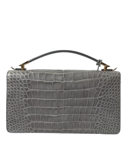 Balenciaga Gray Exotic Leather Medium Shoulder Hand Purse Bag