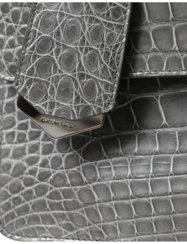 Sac Balenciaga Le Dix Gris Cuir Alligator Bandoulière Luxe- Paloma Private Club