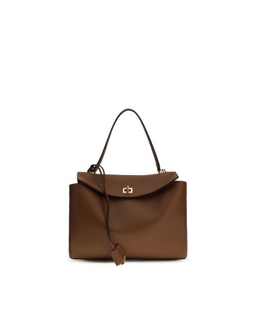 Balenciaga Brown Calf Leather Bos Taurus Shoulder Bag – Sac à Épaule Luxe en Cuir Marron