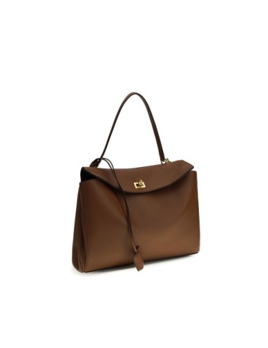 Balenciaga Brown Calf Leather Bos Taurus Shoulder Bag – Sac à Épaule Luxe en Cuir Marron