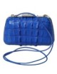Balenciaga Blue Exotic Skin Leather Shoulder Crossbody Box Clutch Bag