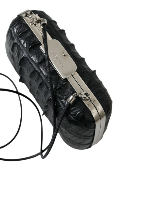 Pochette Balenciaga Crocodile Noir — Luxe & Élégance Absolue