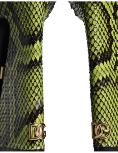 Sandales Dolce & Gabbana cuir exotique vert - Paloma Private Club