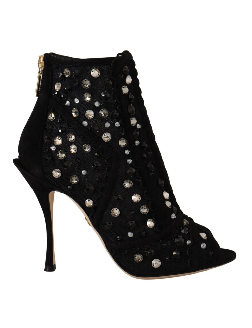 Bottines Dolce & Gabbana cristaux noirs – Talons luxe iconique