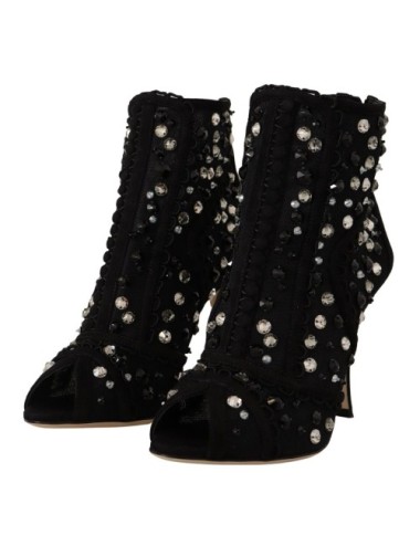 Bottines Dolce & Gabbana cristaux noirs – Talons - Paloma Private Club