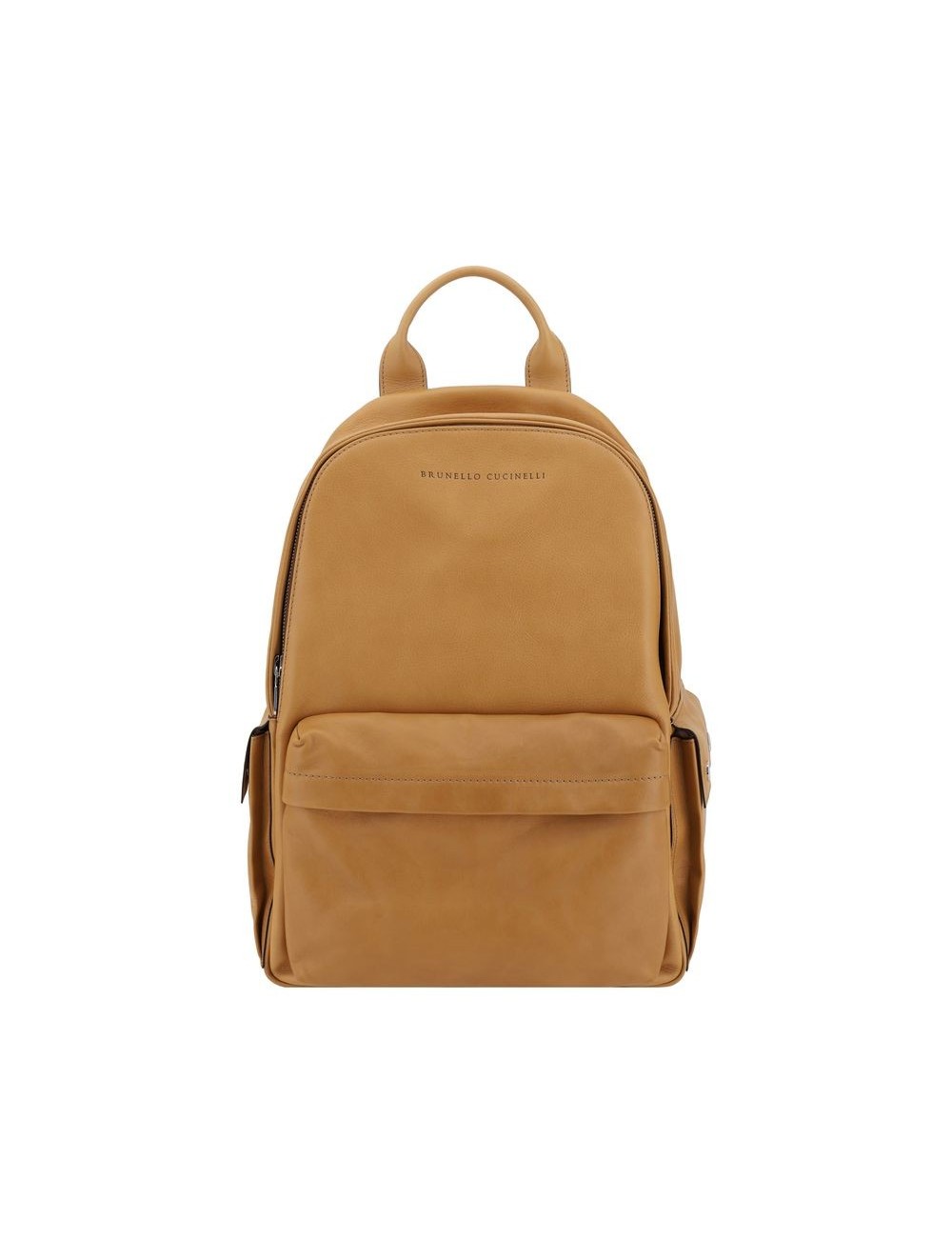 Brunello Cucinelli Brown Calf Leather Bos Taurus Backpack