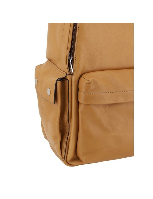 Brunello Cucinelli Brown Calf Leather Bos Taurus Backpack