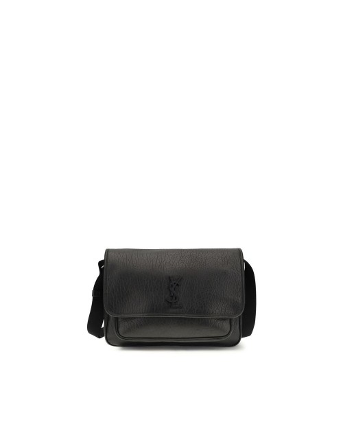 Saint Laurent Black Calf Leather Bos Taurus Shoulder Bag