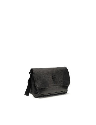 Saint Laurent Black Calf Leather Bos Taurus Shoulder Bag