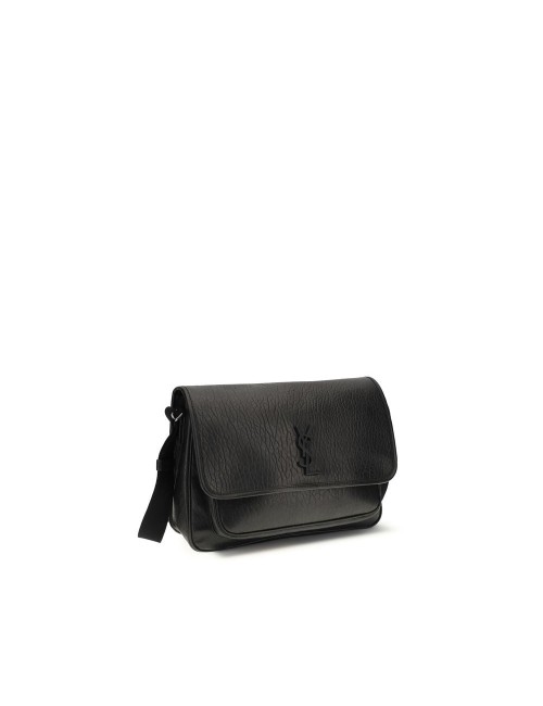 Saint Laurent Black Calf Leather Bos Taurus Shoulder Bag