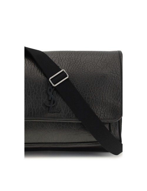 Saint Laurent Black Calf Leather Bos Taurus Shoulder Bag