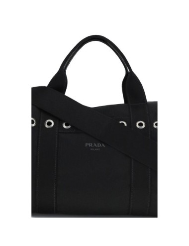 Sac Prada 48H Noir Toile Coton Luggage Travel Bag