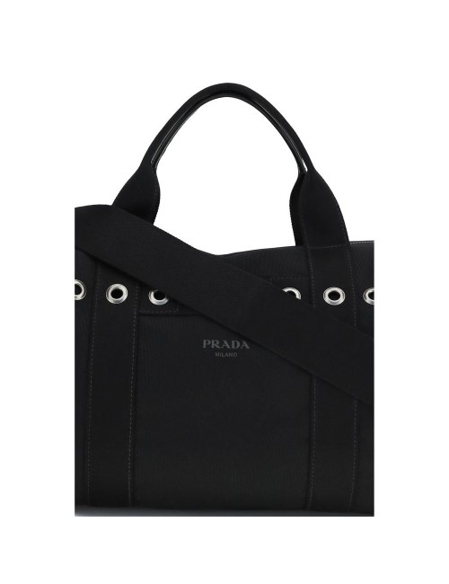 Prada Black Cotton Luggage And Travel