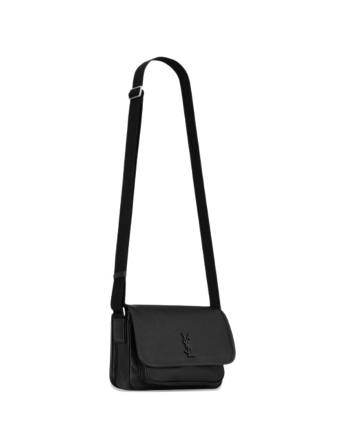 Saint Laurent Black Calf Leather Bos Taurus Shoulder Bag