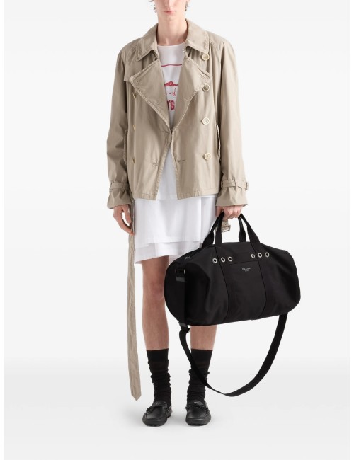 Prada Black Cotton Luggage And Travel