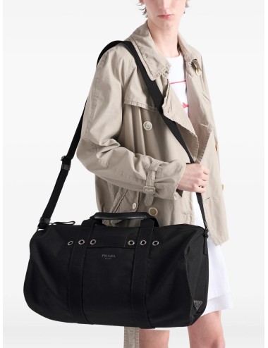 Sac Prada 48H Noir Toile Coton Luggage Travel Bag